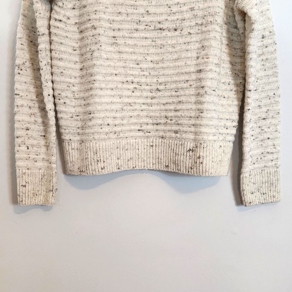 Madewell Donegal Belmont Minimalist Mock Neck Wool Blend Oversized Sweater SZ XS - Picture 4 of 9
